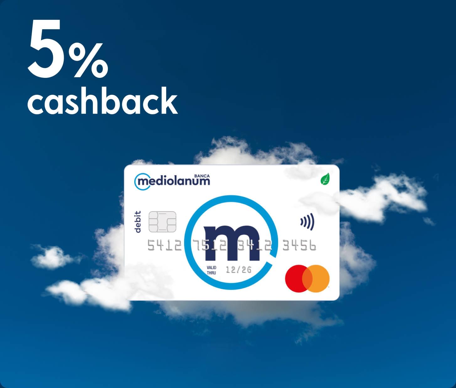 selfy conto 5% cashback