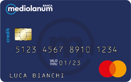 Carta di credito blu senza foto