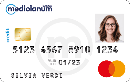 Carta di credito bianca con foto