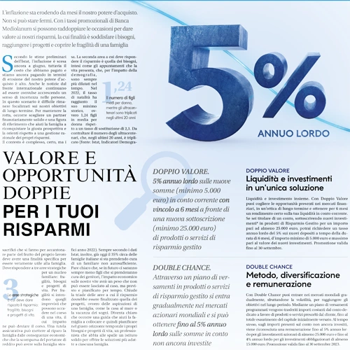 Valore e opportunità doppie per i tuoi risparmi