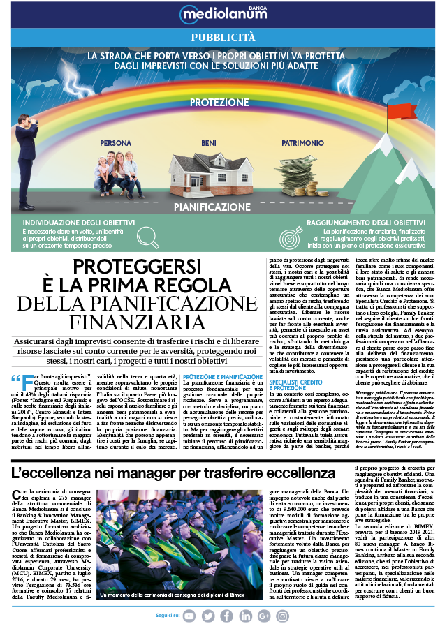 I REDAZIONALI DI BANCA MEDIOLANUM DICEMBRE 2018