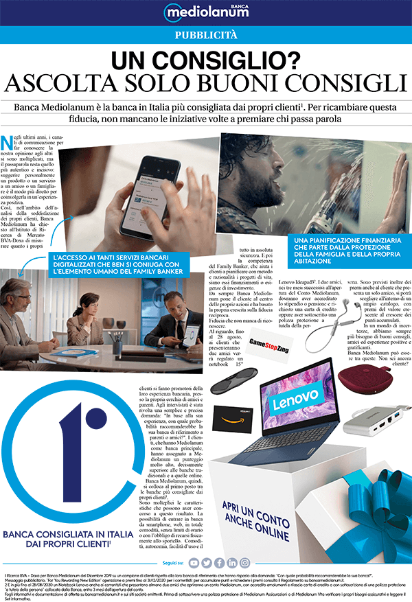 I REDAZIONALI DI BANCA MEDIOLANUM GIUGNO 2020